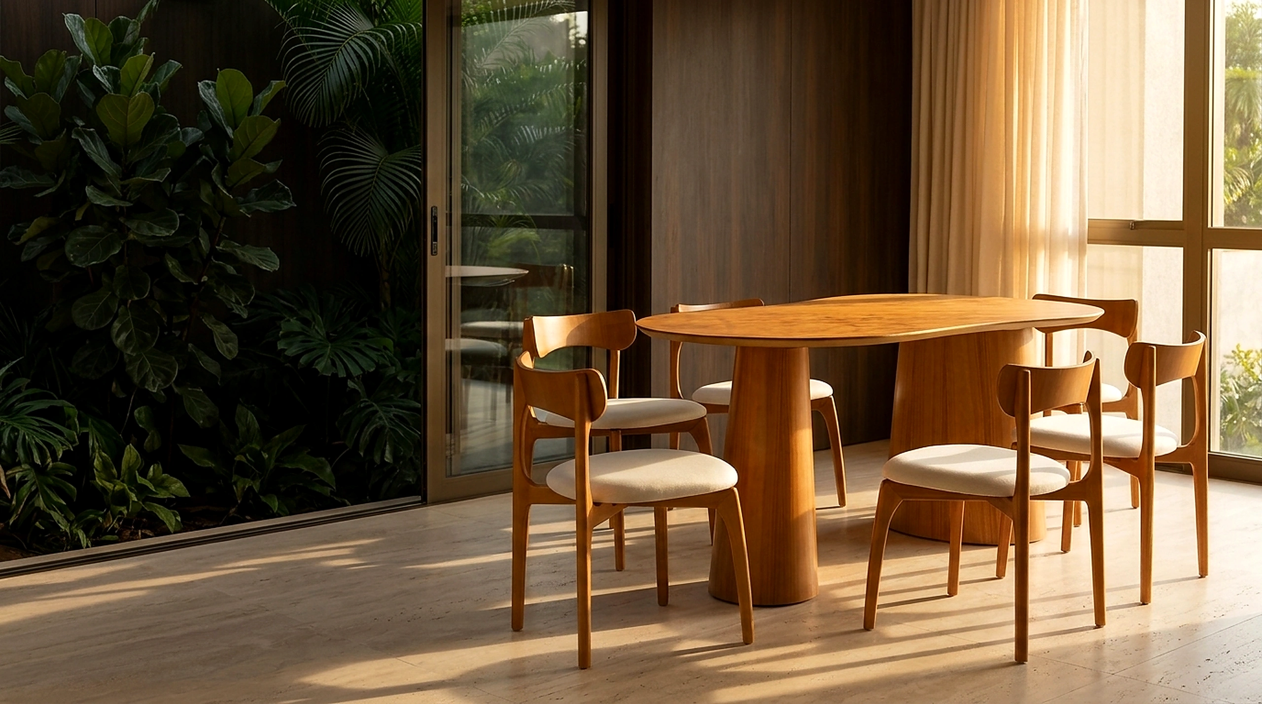 Conjunto Istambul orgânico em lâmina natural Freijó - Ambiente 2 - JOPE Móveis
