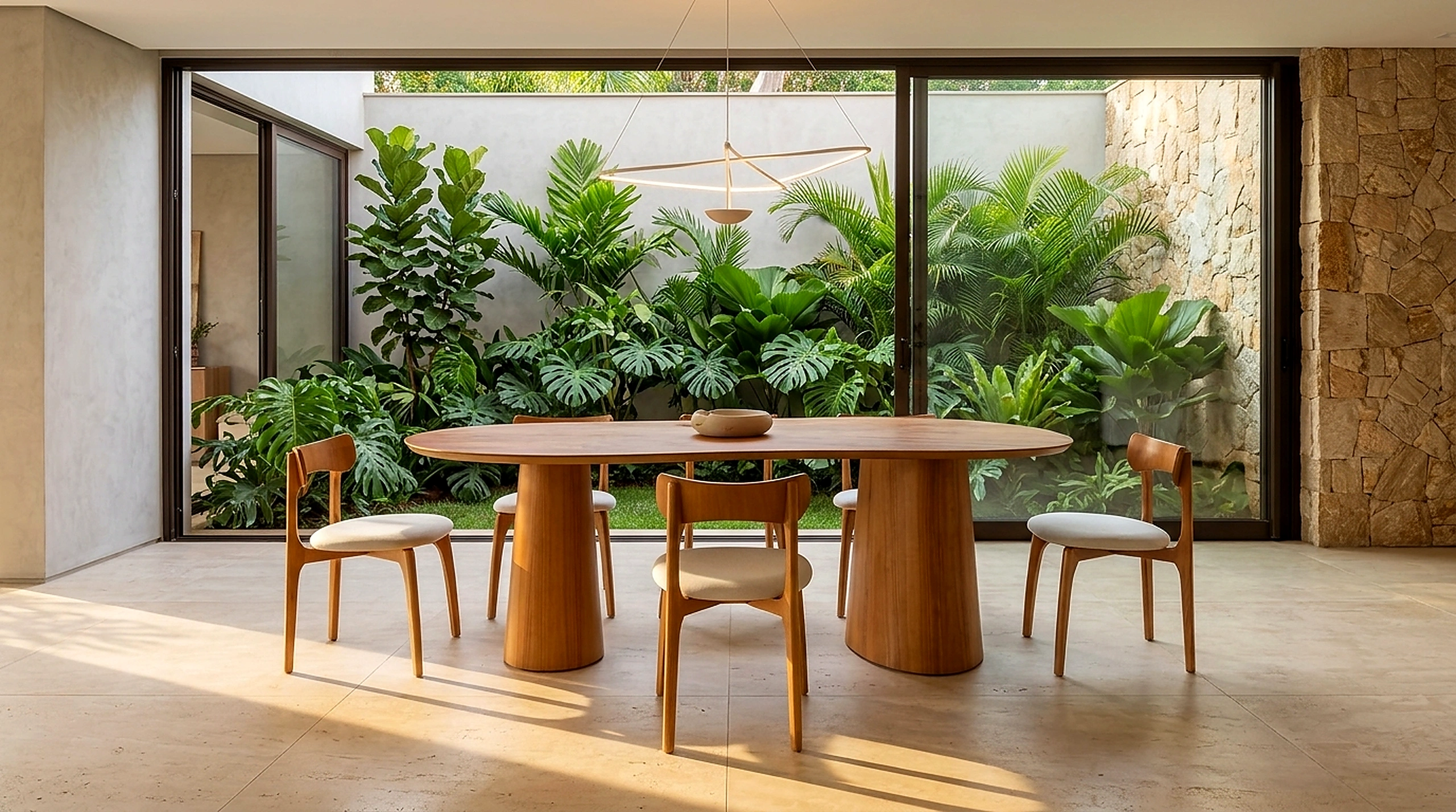 Conjunto Istambul orgânico em lâmina natural Freijó - Ambiente 1 - JOPE Móveis